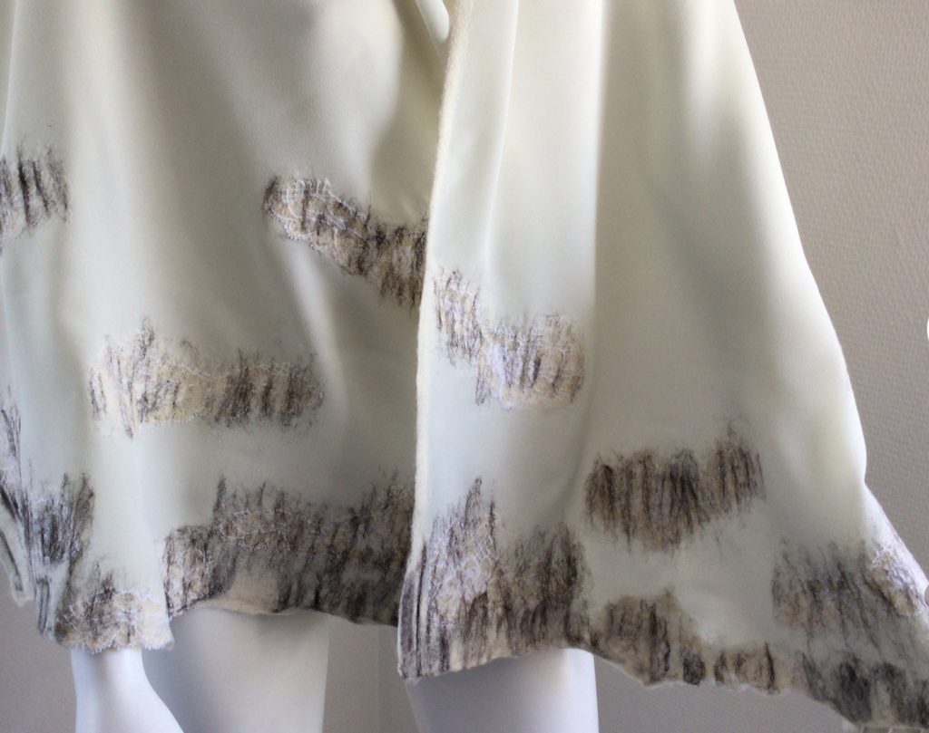 Handmade scarf - Off white shawl Halle Design