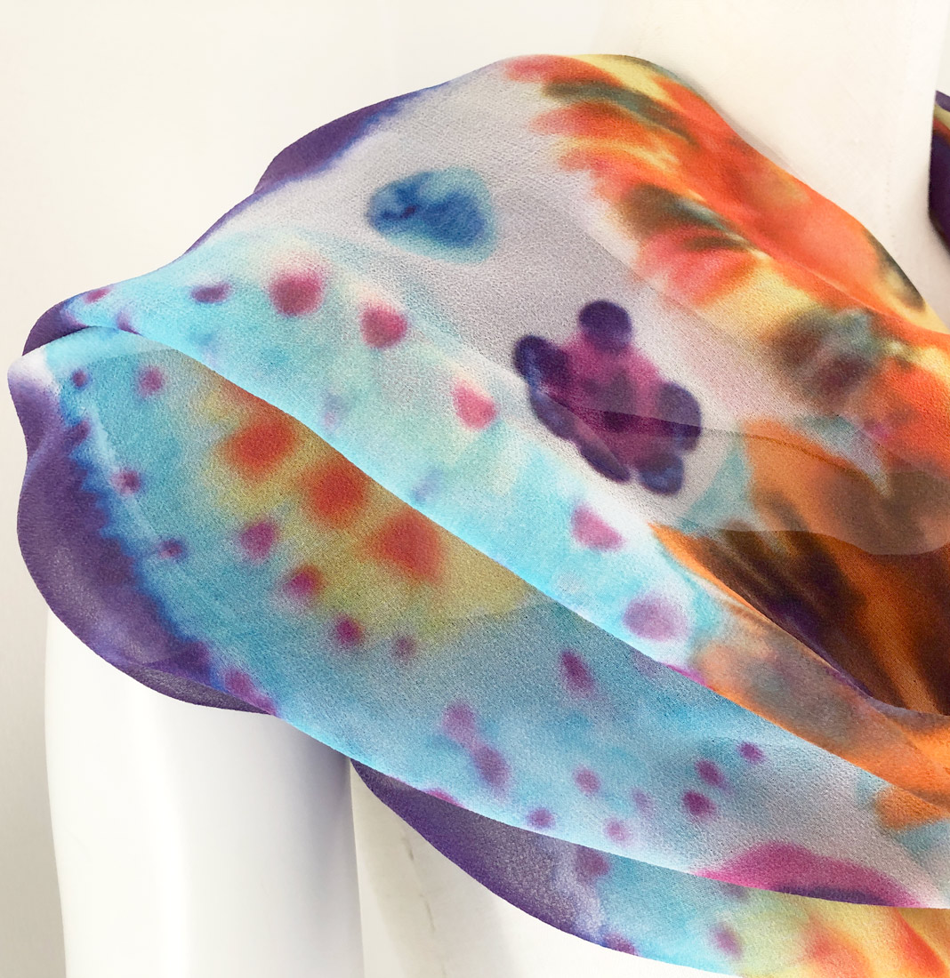 handmade scarf designs silk shawl long flowers