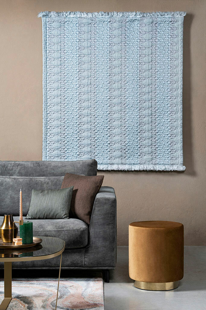 interior textiles  wall hanging room divider halle design infinity waves halle design