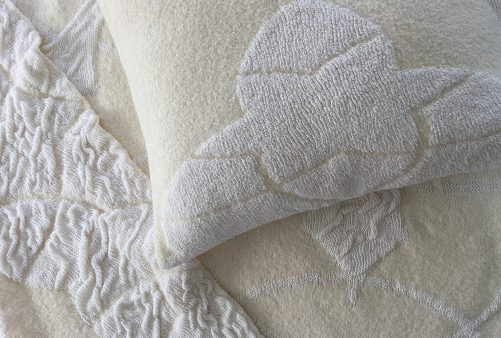 interior textile pillow snow white